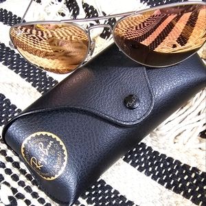 Silver and Pink Mirrored Raybans